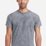 Colortone Mens Mineral Wash Short Sleeve Crewneck T-Shirt - Mineral Grey - New