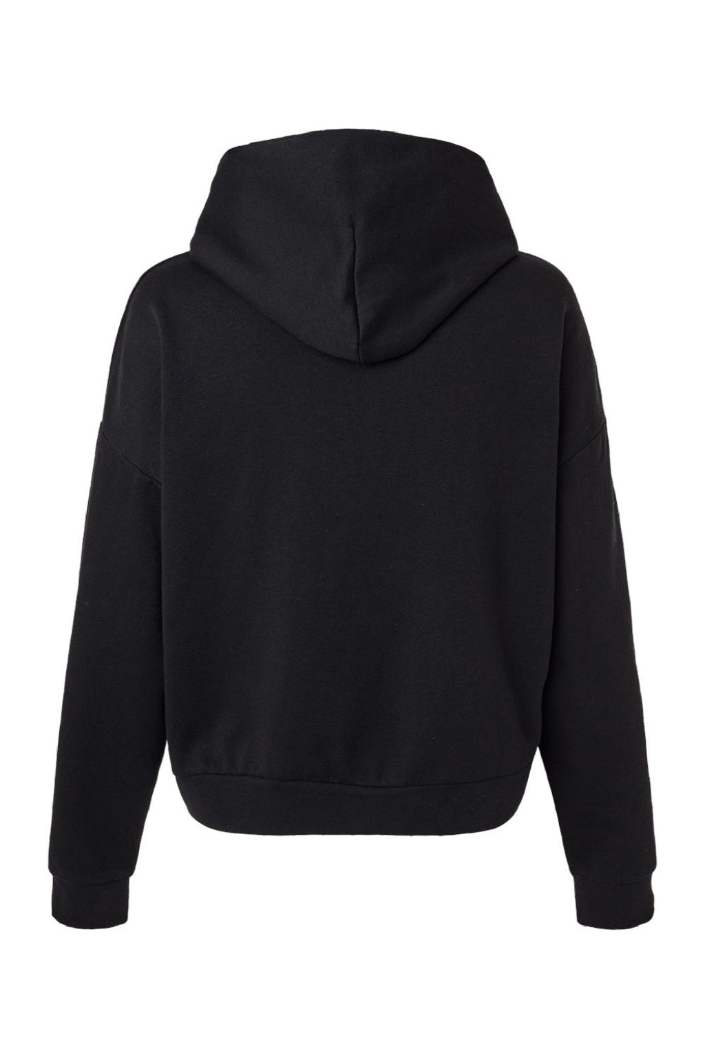 Independent Trading Company PRM2600 Womens California Wave Wash Sunday Hooded Sweatshirt Hoodie Black Flat Back