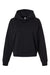 Independent Trading Company PRM2600 Womens California Wave Wash Sunday Hooded Sweatshirt Hoodie Black Flat Front