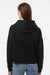 Independent Trading Company PRM2600 Womens California Wave Wash Sunday Hooded Sweatshirt Hoodie Black Model Back