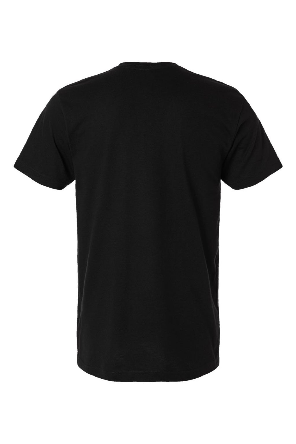 LAT 6901ECO Mens Eco Jersey Short Sleeve Crewneck T-Shirt Black Flat Back
