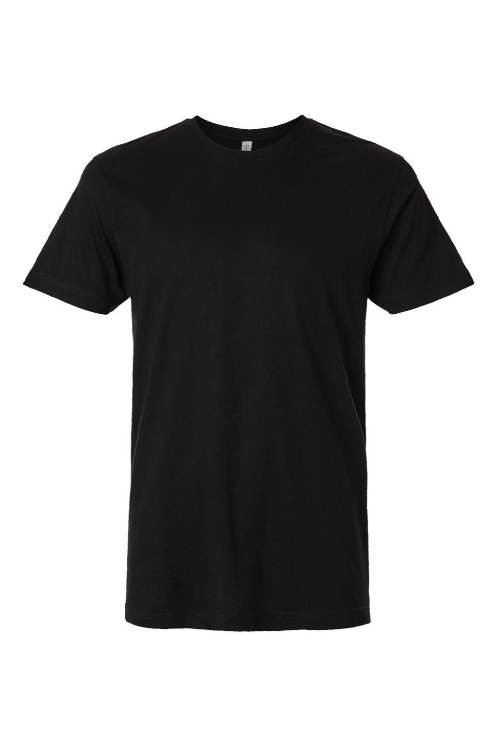 LAT 6901ECO Mens Eco Jersey Short Sleeve Crewneck T-Shirt Black Flat Front
