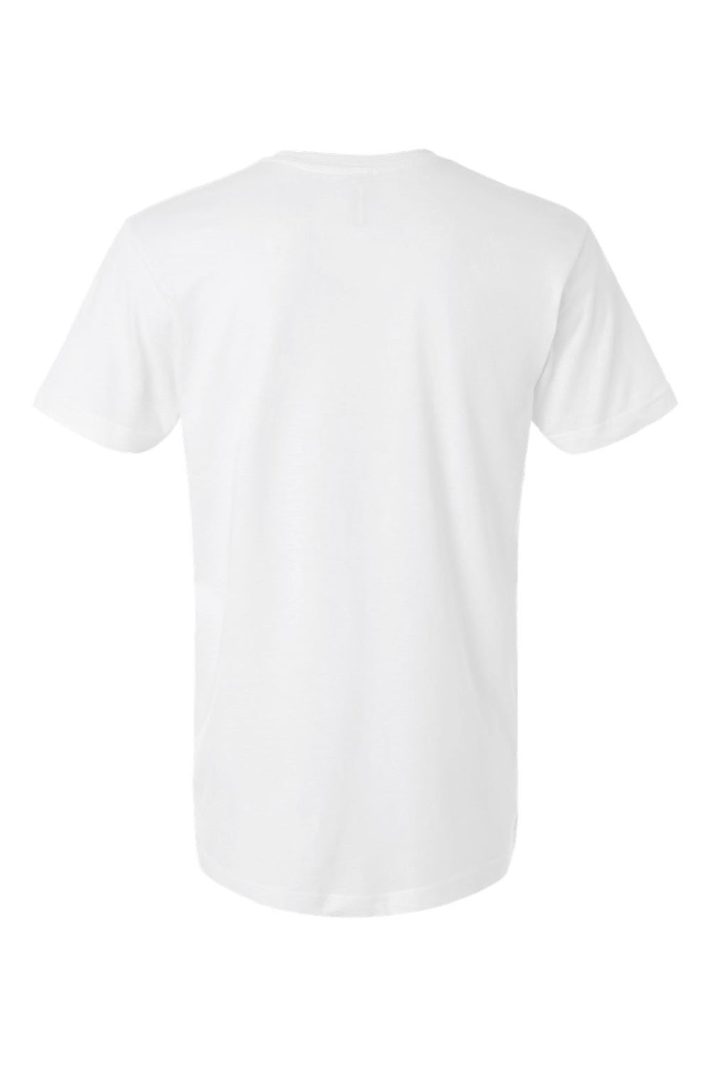 LAT 6901ECO Mens Eco Jersey Short Sleeve Crewneck T-Shirt White Flat Back