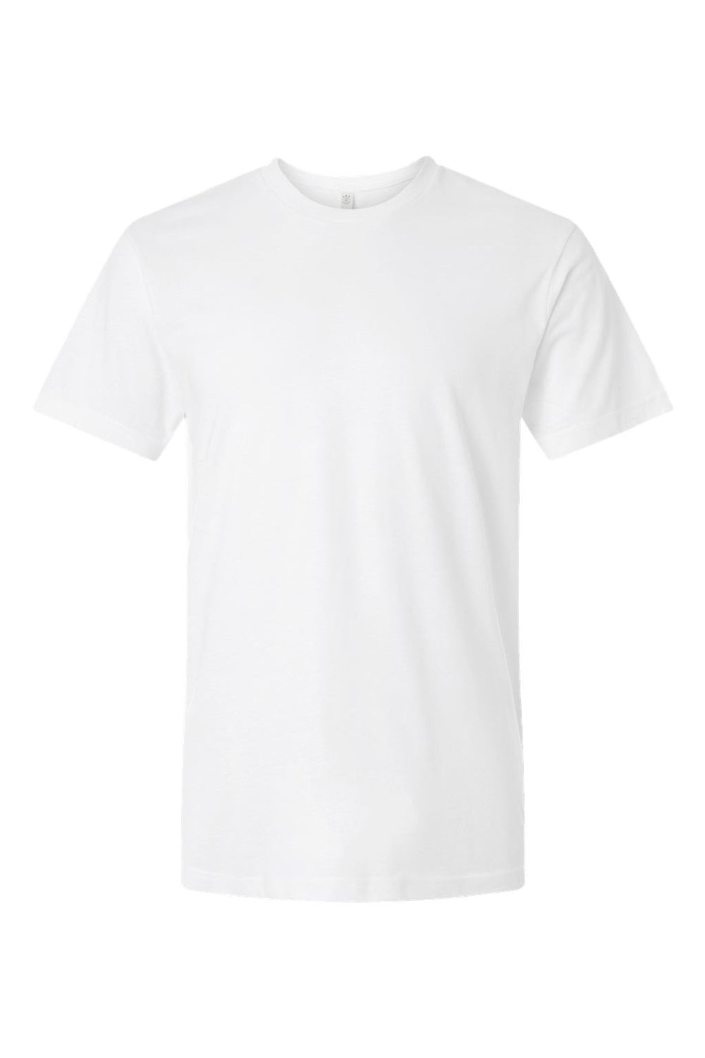 LAT 6901ECO Mens Eco Jersey Short Sleeve Crewneck T-Shirt White Flat Front
