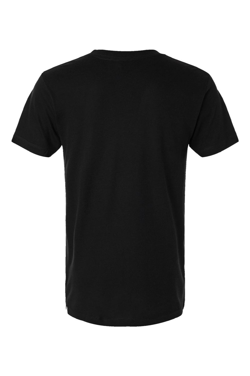 LAT 6904 Mens Bamboo Short Sleeve Crewneck T-Shirt Black Flat Back
