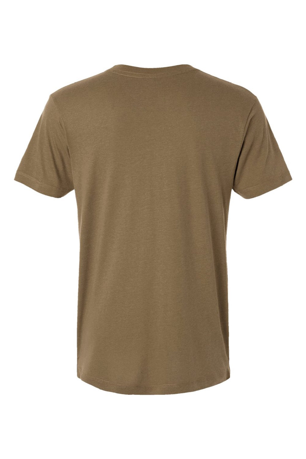 LAT 6904 Mens Bamboo Short Sleeve Crewneck T-Shirt Coyote Brown Flat Back
