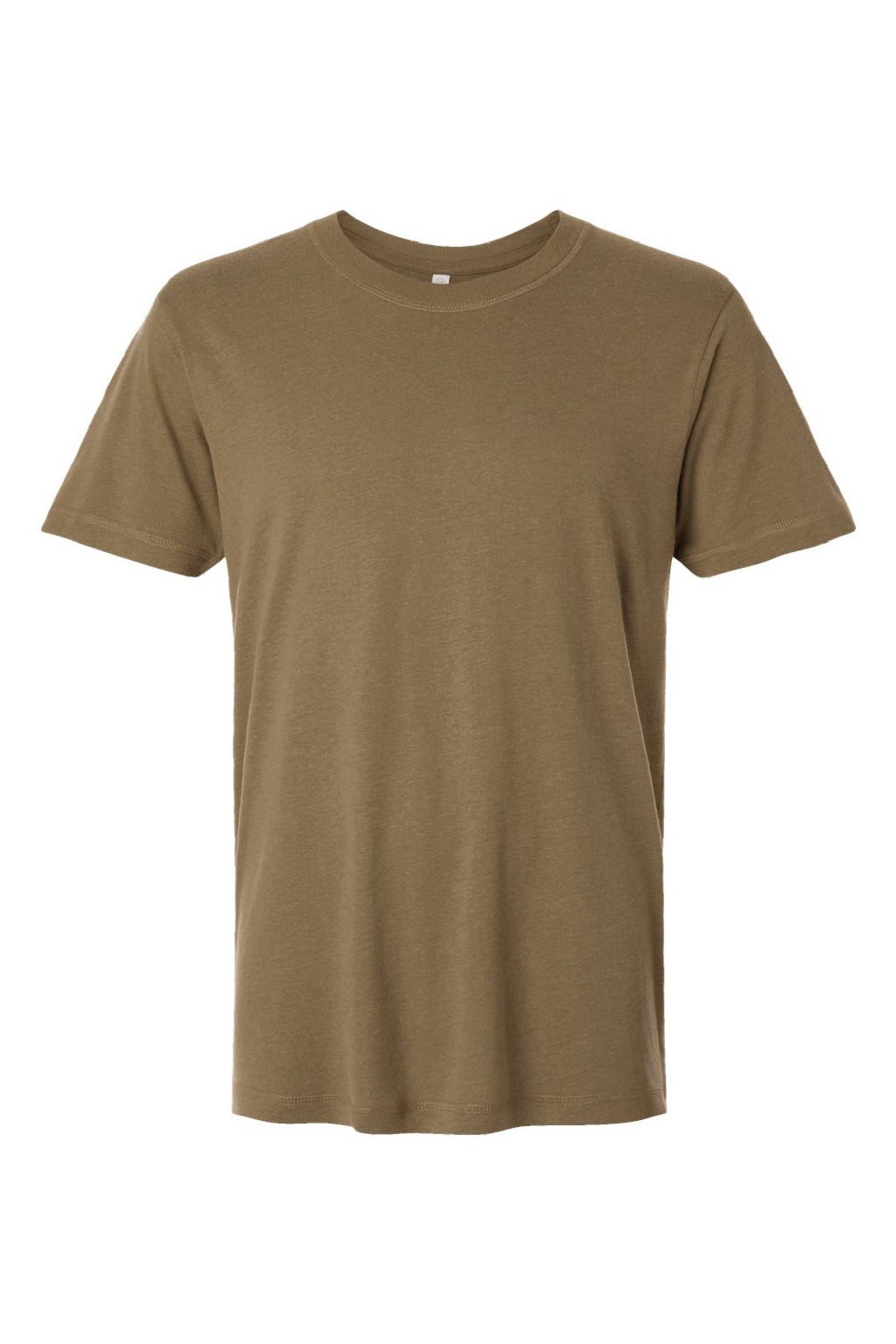 LAT 6904 Mens Bamboo Short Sleeve Crewneck T-Shirt Coyote Brown Flat Front