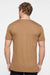 LAT 6904 Mens Bamboo Short Sleeve Crewneck T-Shirt Coyote Brown Model Back