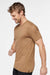 LAT 6904 Mens Bamboo Short Sleeve Crewneck T-Shirt Coyote Brown Model Side