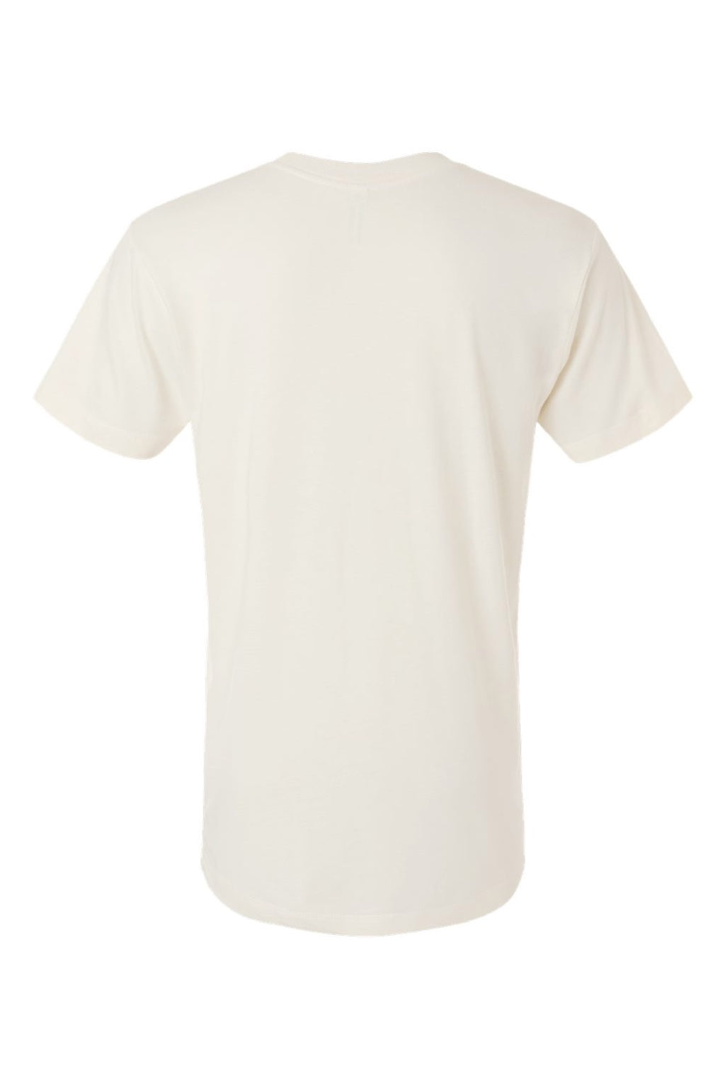 LAT 6904 Mens Bamboo Short Sleeve Crewneck T-Shirt Eggshell White Flat Back