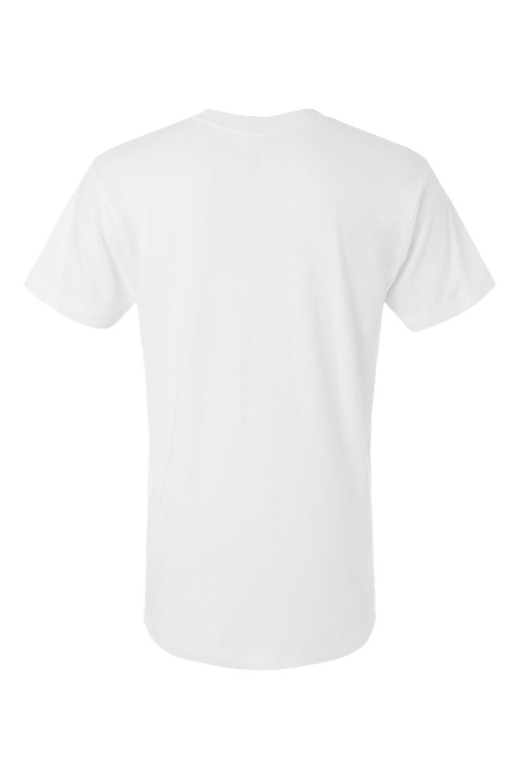 LAT 6904 Mens Bamboo Short Sleeve Crewneck T-Shirt White Flat Back