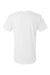 LAT 6904 Mens Bamboo Short Sleeve Crewneck T-Shirt White Flat Back