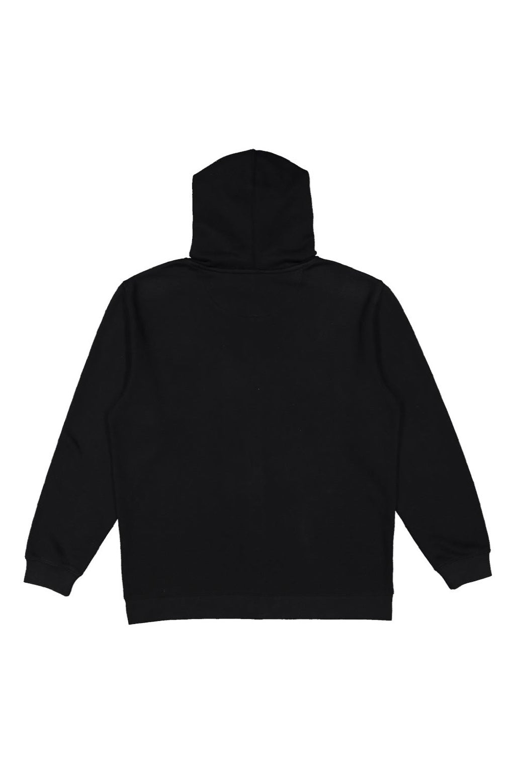LAT 6927 Mens Fleece Full Zip Hooded Sweatshirt Hoodie w/ Pockets Black Flat Back