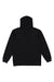 LAT 6927 Mens Fleece Full Zip Hooded Sweatshirt Hoodie w/ Pockets Black Flat Back