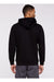 LAT 6927 Mens Fleece Full Zip Hooded Sweatshirt Hoodie w/ Pockets Black Model Back