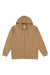 LAT 6927 Mens Fleece Full Zip Hooded Sweatshirt Hoodie w/ Pockets Coyote Brown Flat Front