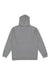 LAT 6927 Mens Fleece Full Zip Hooded Sweatshirt Hoodie w/ Pockets Heather Granite Grey Flat Back