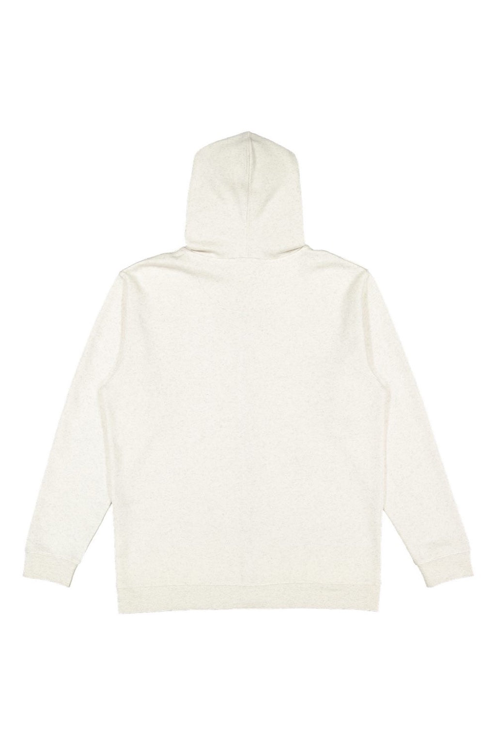 LAT 6927 Mens Fleece Full Zip Hooded Sweatshirt Hoodie w/ Pockets Heather Natural Flat Back