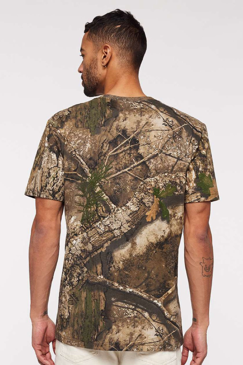Code Five 3980 Mens Short Sleeve Crewneck T-Shirt RealTree APX Model Back