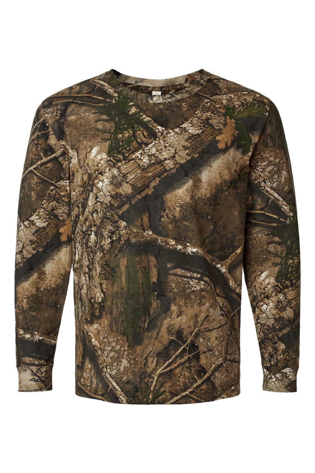 Code Five 3981 Mens Long Sleeve Crewneck T-Shirt RealTree APX Flat Front
