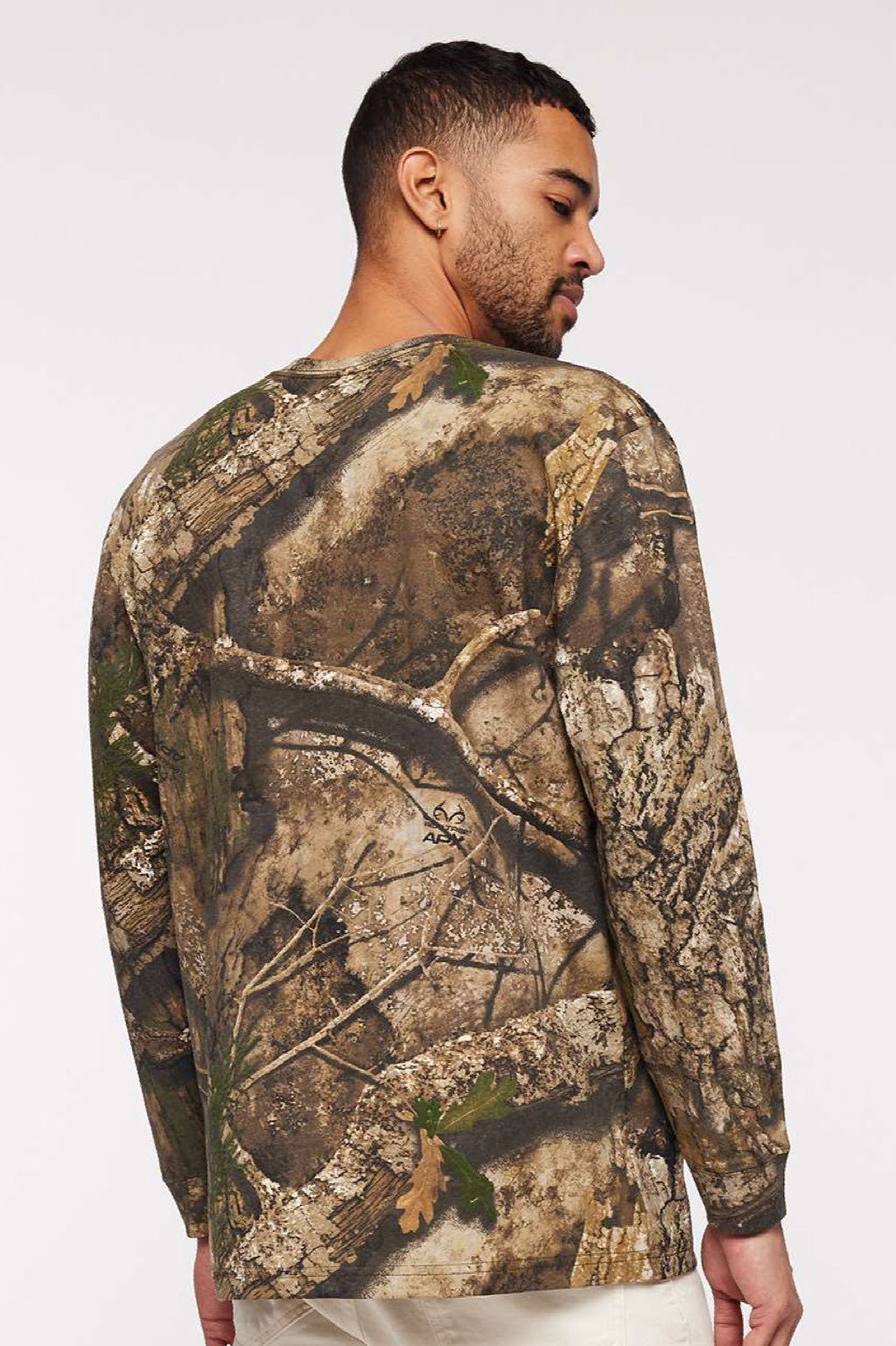 Code Five 3981 Mens Long Sleeve Crewneck T-Shirt RealTree APX Model Back