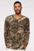 Code Five 3981 Mens Long Sleeve Crewneck T-Shirt RealTree APX Model Front