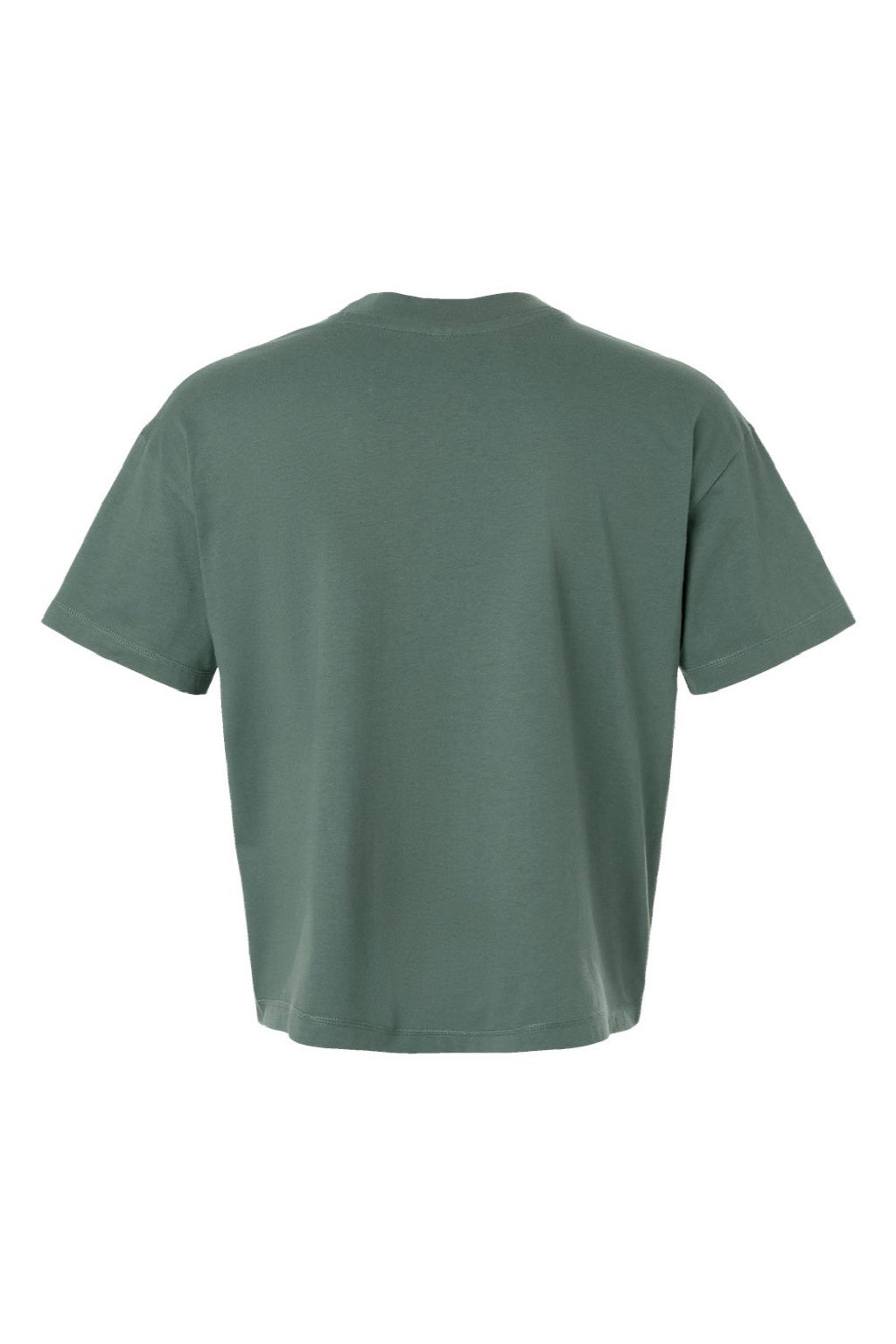 LAT 3520 Mens Relaxed Short Sleeve Crewneck T-Shirt Basil Green Flat Back