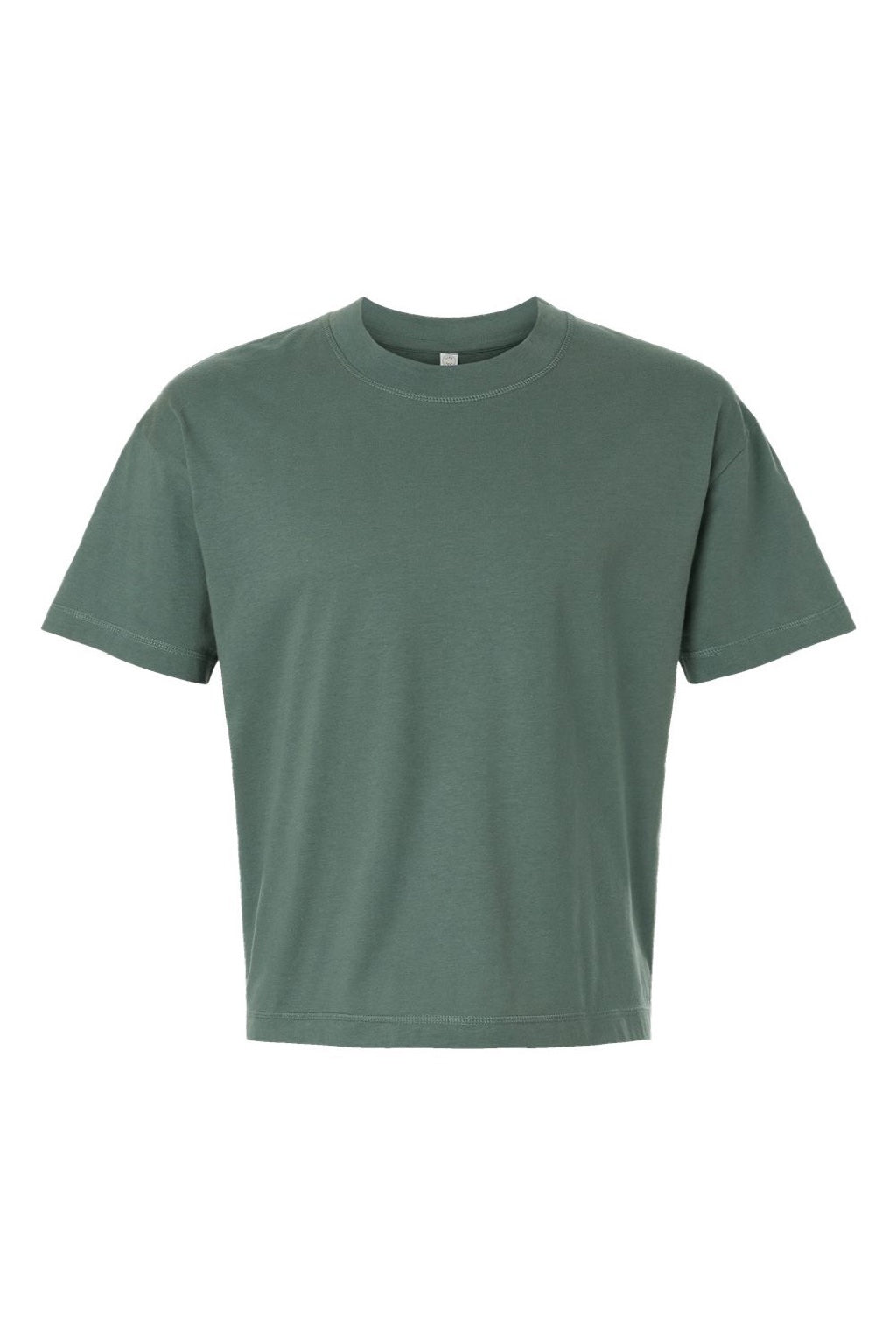 LAT 3520 Mens Relaxed Short Sleeve Crewneck T-Shirt Basil Green Flat Front
