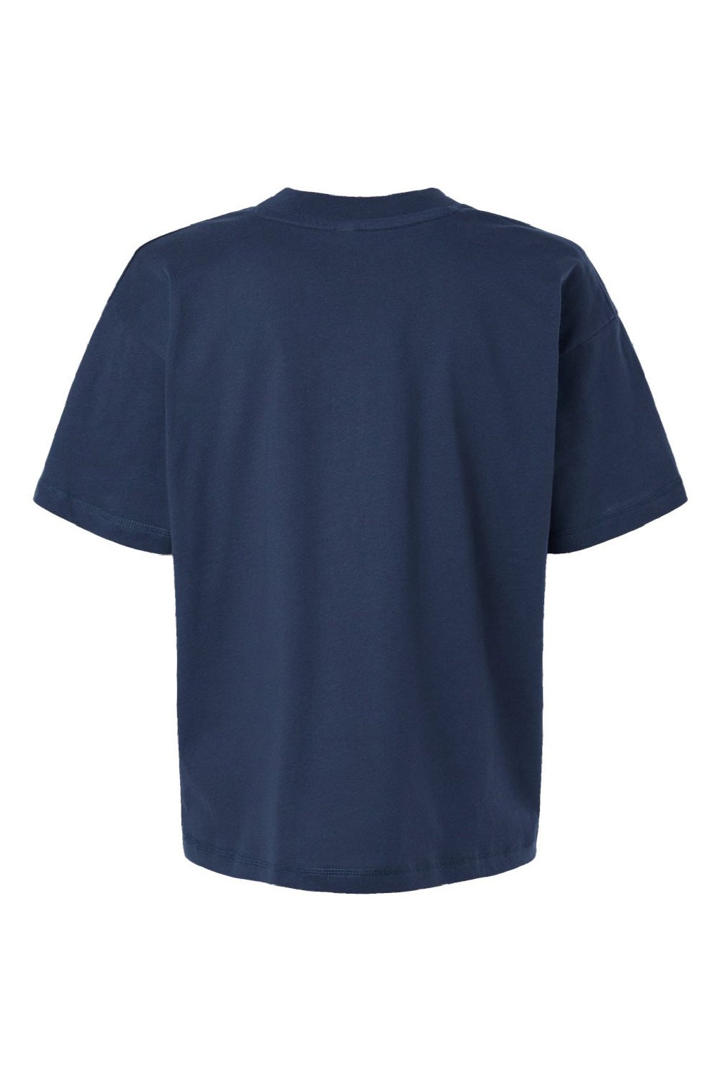 LAT 3520 Mens Relaxed Short Sleeve Crewneck T-Shirt Denim Blue Flat Back