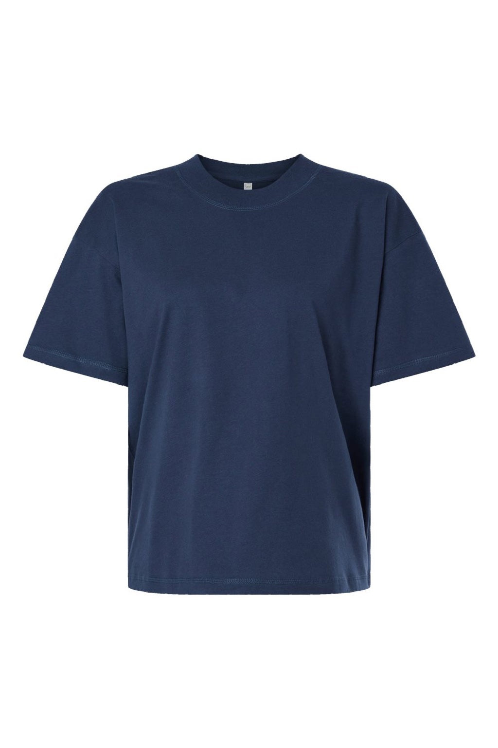 LAT 3520 Mens Relaxed Short Sleeve Crewneck T-Shirt Denim Blue Flat Front