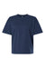 LAT 3520 Mens Relaxed Short Sleeve Crewneck T-Shirt Denim Blue Flat Front