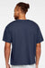 LAT 3520 Mens Relaxed Short Sleeve Crewneck T-Shirt Denim Blue Model Back