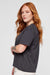 LAT 3520 Mens Relaxed Short Sleeve Crewneck T-Shirt Slate Grey Model Side