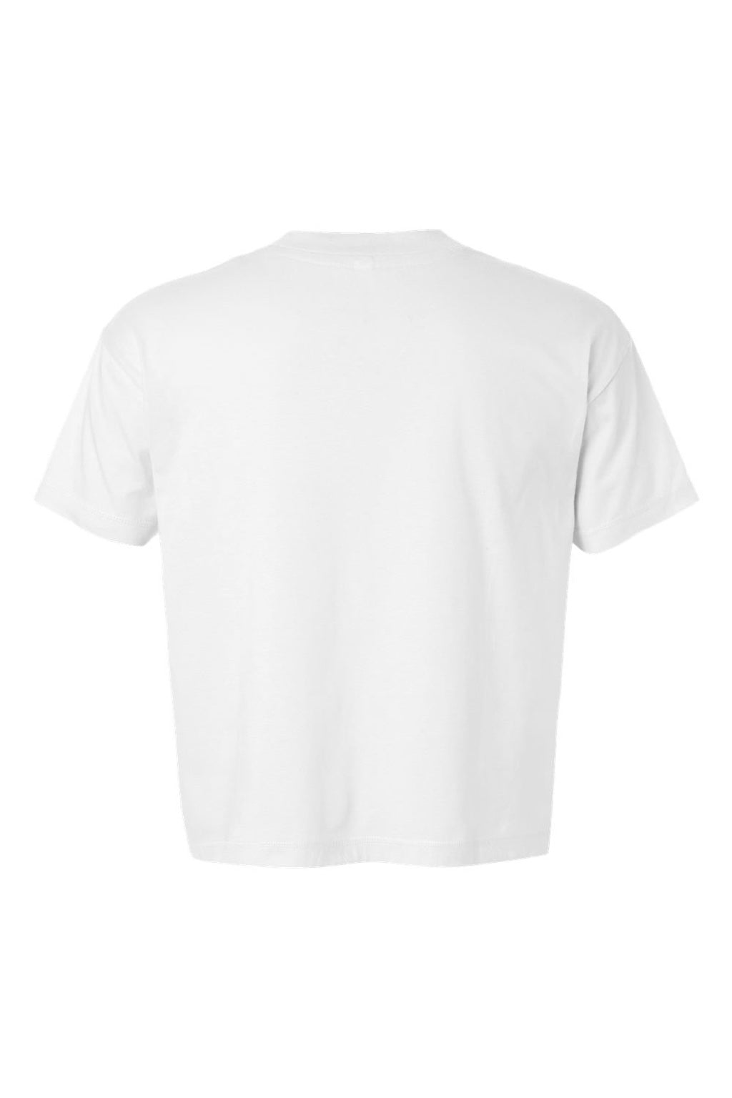 LAT 3520 Mens Relaxed Short Sleeve Crewneck T-Shirt White Flat Back
