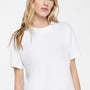 LAT Mens Relaxed Short Sleeve Crewneck T-Shirt - White - New