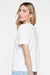 LAT 3520 Mens Relaxed Short Sleeve Crewneck T-Shirt White Model Side