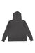LAT 3536 Womens Vintage Wash Hooded Sweatshirt Hoodie Washed Black Flat Back