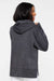 LAT 3536 Womens Vintage Wash Hooded Sweatshirt Hoodie Washed Black Model Back