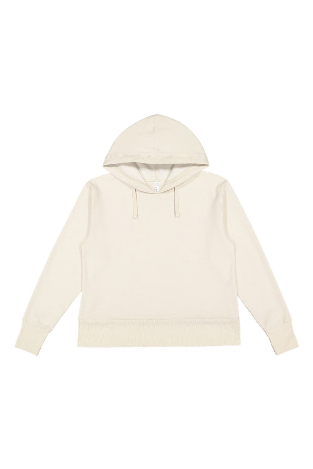 LAT 3536 Womens Vintage Wash Hooded Sweatshirt Hoodie Washed Natural Flat Front