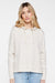LAT 3536 Womens Vintage Wash Hooded Sweatshirt Hoodie Washed Natural Model Front