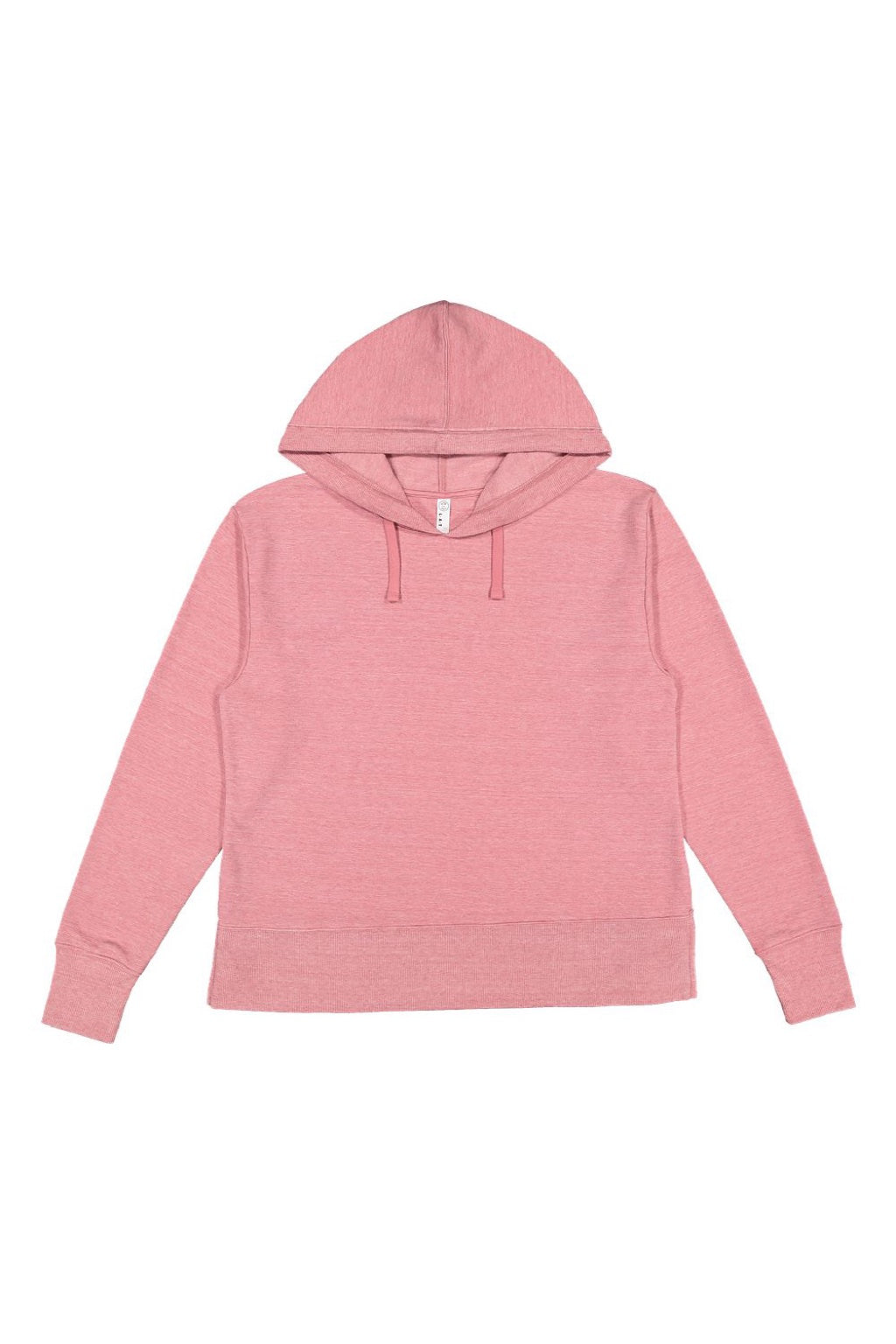 LAT 3536 Womens Vintage Wash Hooded Sweatshirt Hoodie Weathered Mauvelous Pink Flat Front