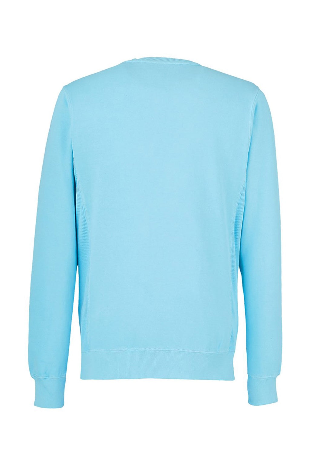 J America 8731 Mens Pigment Dyed Fleece Crewneck Sweatshirt Capri Blue Flat Back