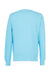 J America 8731 Mens Pigment Dyed Fleece Crewneck Sweatshirt Capri Blue Flat Back