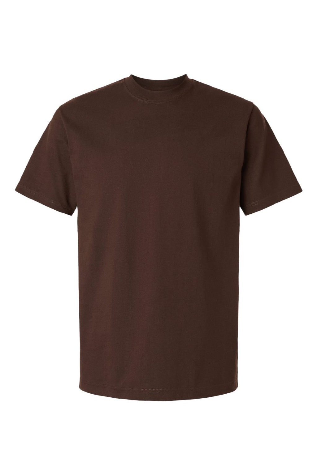 Tultex 299 Mens Street Short Sleeve Crewneck T-Shirt Brown Flat Front