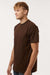 Tultex 299 Mens Street Short Sleeve Crewneck T-Shirt Brown Model Side