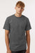 Tultex 299 Mens Street Short Sleeve Crewneck T-Shirt Charcoal Grey Model Front