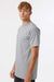 Tultex 299 Mens Street Short Sleeve Crewneck T-Shirt Heather Grey Model Side