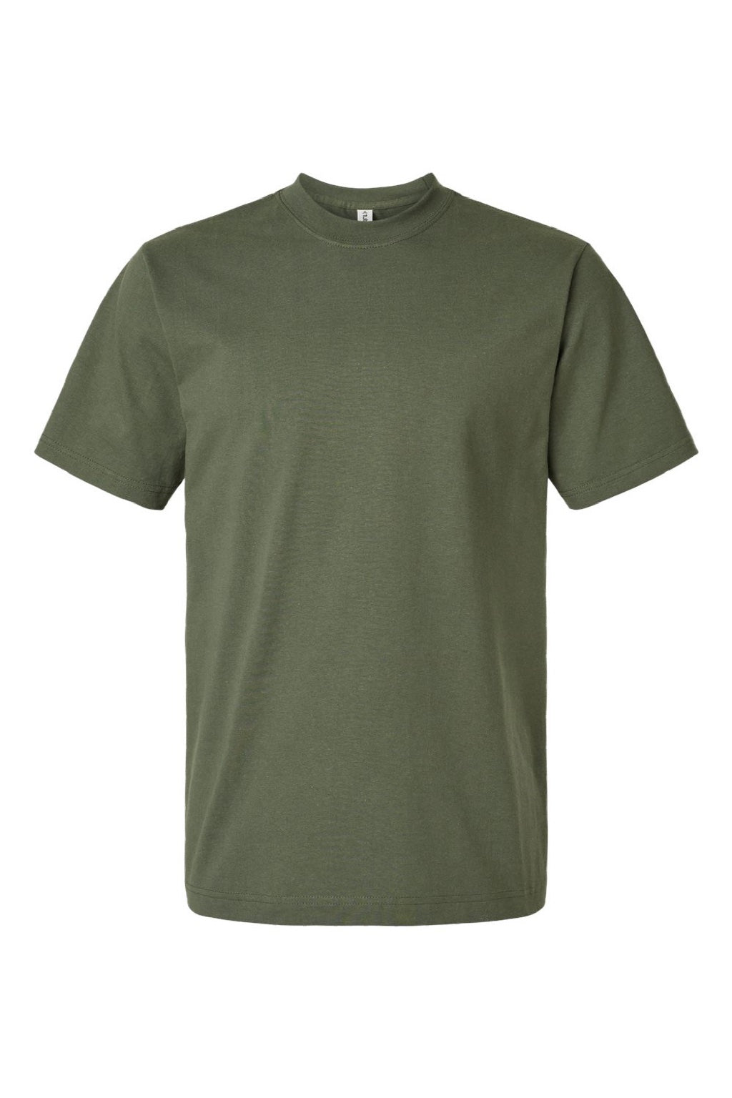 Tultex 299 Mens Street Short Sleeve Crewneck T-Shirt Military Green Flat Front