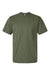 Tultex 299 Mens Street Short Sleeve Crewneck T-Shirt Military Green Flat Front