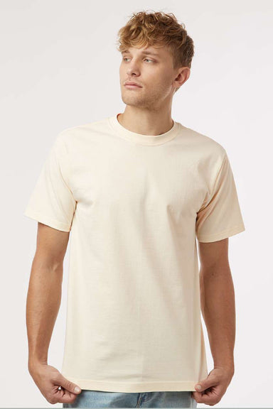 Tultex 299 Mens Street Short Sleeve Crewneck T-Shirt Natural Model Front